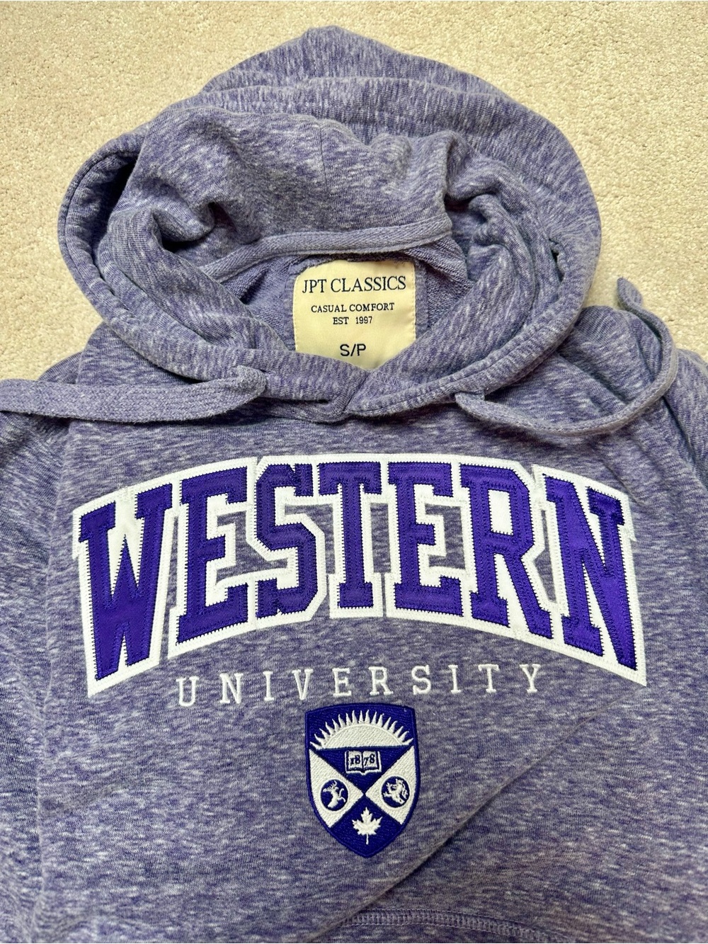 Western University Purple Hoodie Sweatshirt